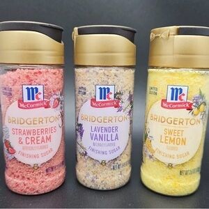 Brand New hard to find McCormick Bridgerton Finishing Sugars.